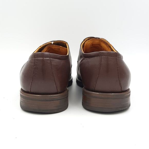 Giorgio Brutini Men Apron Toe Derby Oxfords US 11M Brown Leather Pre Owned - Picture 3 of 6